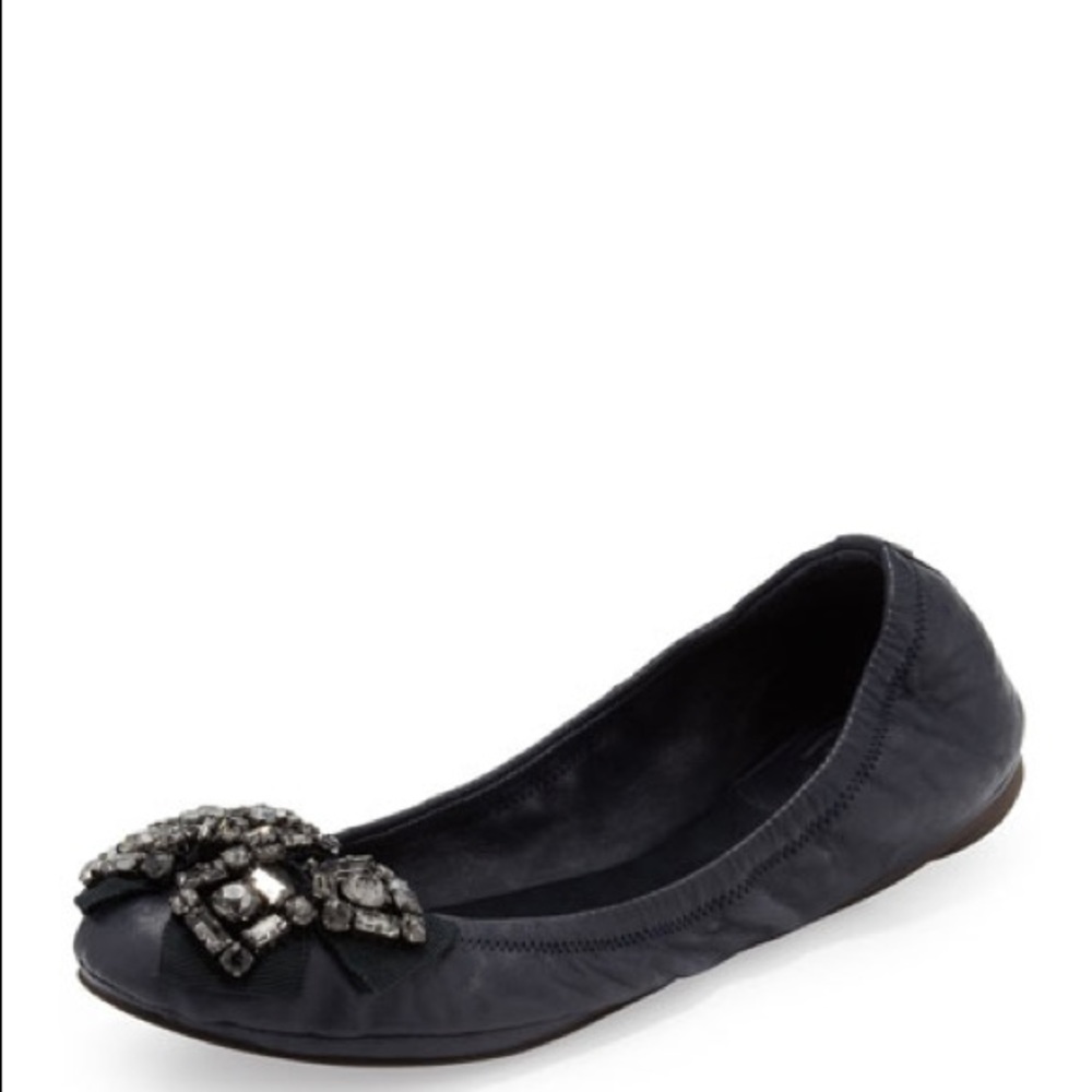 Tory Burch Azalea Crystal Bow Flats